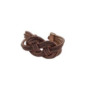 Braided Bracelet Women Fashion Jewelry Adjustable Chain Rose‎ Gold Tone
